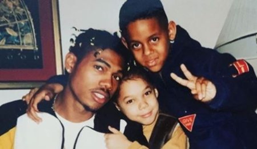 Early Picture of Devante Degrate and his children Justin Degrate and Dyana Degrate